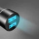 Автомобильное зарядное устройство SkyDolphin SZ02 Aluminium (2USB, 2.4A) Black (AZP-000074) - изображение 4