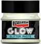 Паста Pentart Glow in the dark 30мл голубая с глиттером - изображение 2
