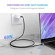 Кабель UGREEN US261 USB Type-C to USB Type-C 60W Round Cable Nickel Plating Aluminum Shell 3A 1m Black/Gray (50150) - изображение 2