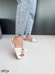 Женские шлёпки Sweet Shoes Эко кожа (9839) 37 24 см Белые - изображение 5