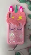 Чехол силиконовый 3D Case с переливающимися блёстками на iPhone XS Max Единорог розовый - изображение 1