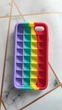 Силиконовый чехол Поп ит Антистресс Поп-Ит Pop It на iPhone 7/8/SE 2020 :: Попит Красно-фиолетовый - изображение 2