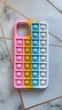 Силиконовый чехол Поп ит Антистресс Поп-Ит Pop It на iPhone 11 Pro Max Попит Розово-Белый - изображение 1