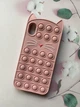Силиконовый чехол Поп ит Антистресс Поп-Ит Pop It на iPhone XR Попит Котик розовый - изображение 1