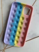 Силіконовий чохол Поп іт Антистрес Поп-Іт Pop It для iPhone 12 Pro Max Попіт Рожево-фіолетовий - зображення 4