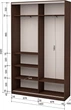 Шкаф-купе двухдверный Roko 140х242х45 см ДСП Дуб Венге (20200024976) - изображение 2