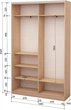 Шкаф-купе двухдверный Roko 140х242х45 см ДСП Дуб Молочный (20200025255) - изображение 2
