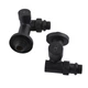 Набор Кран вентильный угловой с американкой SOLOMON LUX 1/2″ 7777 TEN (2шт.) BLACK - изображение 3