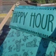 Шезлонг раскладной деревянный с подушкой и принтом Happy hour - садовый лежак для кафе, террасы, балкона или дачи - изображение 2