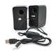 Колонки 2.0 Kisonli KS-06, для ПК та ноутбука, USB + 3.5mm, 2x3W, 20Hz-20KHz, Black - зображення 2
