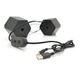 Колонки 2.0 Kisonli L-6060 для ПК и ноутбука, USB + 3.5mm, 2x3W, 20Hz- 20KHz, с подсветкой RGB, Black - изображение 3