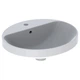Geberit VARIFORM умивальник вбудований, овальної форми, 50*45см, з полицею для отвору під змішувач, з переливом, глазурований знизу - 500.713.01.2 - изображение 1
