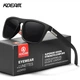 Солнцезащитные очки KDEAM Line Black поляризационные Черные с фирменным комплектом - изображение 1