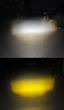 Светодиодная трёхцветная фара Moto LED Mini линза для мотоцикла, мопеда, скутера. Белый.Жёлтый. Бело-Жёлтый Autoexpect (05259) - изображение 4