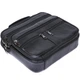 Практичная кожаная мужская сумка Vintage 20669 Черный - изображение 5