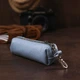 Добротная кожаная ключница Shvigel 16542 Голубой - изображение 8