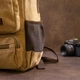 Рюкзак текстильний дорожній унісекс на два відділення Vintage 20616 Бежевий - зображення 8