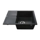 Гранитная мойка Globus Lux One графит 650x500мм-А0001 000002983 - изображение 4