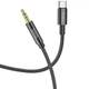 AUX кабель Hoco UPA19 Type-C to Jack 3.5 1m чорний - зображення 1