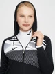 Толстовка на молнии с капюшоном женская Joma Supernova II 901067.102 L Черная с белым (9999156645115) - изображение 4