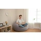 Надувне якісне флоковане класичне крісло Intex 68579 Beanless Bag (107х104х69 см), сіре - без насоса. - зображення 3