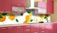 Кухонный фартук на стену Апельсиновый сок (наклейка для кухни ПВХ пленка скинали) цитрусы Фрукты Оранжевый 60х200 см - изображение 1
