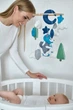 Детский музыкальный мобиль на кроватку для младенцев WooolyWool «Волчик на лыжек» с 35 мелодиями - изображение 1