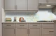 Кухонный фартук на стену Полевые Ромашки (наклейка для кухни ПВХ пленка скинали) узоры Цветы Голубой 60х200 см - изображение 3