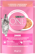 Упаковка вологого корму для кошенят Purina One Junior з лососем та морквою 26х85 г (7613287901965) - зображення 2
