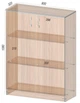 Тумба офісна ОСМ-2 Континент 800/320/1080 Дуб Конкордія - зображення 2