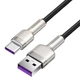 USB кабель Type-C разъем Baseus Cafule Series Metal Data Cable (1м, 66W, 480Mbps). Black - изображение 3
