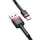 USB кабель із роз'ємом Type-C Baseus Cafule (2A, 3m) Black-Red - зображення 2