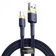 Кабель для iPhone з роз'ємом Lightning BASEUS Cafule (2.4A, 1M). Blue-Gold - зображення 1