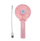 Портативний ручний або настільний міні вентилятор з USB заряджання Mini Fan кишеньковий вентилятор на акумуляторі Рожевий - зображення 2