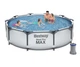 Каркасный бассейн Bestway Max 4678 л 305х76 см с подстаканниками и насосом 1250 л/ч Серый (IP-168634) - изображение 1