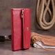 Клатч конверт с карманом для мобильного кожаный женский ST Leather 19273 Бордовый - изображение 5