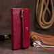 Клатч конверт с карманом для мобильного кожаный женский ST Leather 19273 Бордовый - изображение 8