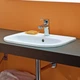 Умивальник врізний DURAVIT D-Code на стільницю 545x435x180мм прямокутний білий 0337540000 - зображення 5