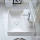 Умывальник подвесной DURAVIT DuraSquare 500x470x145мм прямоугольный белый 2353500041 - изображение 6