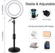 Кольцевая USB LED лампа Puluz PU392 6.2" + настольное крепление 18-28 см - изображение 2