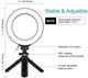 Кільцева USB LED-лампа Puluz PKT3059B 6.2" + настільний штатив - зображення 2