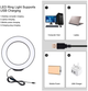 Кільцева USB LED-лампа Puluz PKT3059B 6.2" + настільний штатив - зображення 3