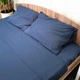 Простирадло 200x220 Поплін GM Textile 120 г/м2 Бавовна (Глибоко-синій) - зображення 4