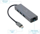 USB-хаб Cablexpert A-CMU3-LAN-01 Dark Grey - зображення 2