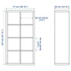 Стелаж з 4 вставками IKEA KALLAX 147х77 см білений дуб (291.975.72) - изображение 6