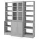 Книжкова шафа / скляні двері IKEA HAVSTA 203x47x212 см сіра (492.659.23) - зображення 1
