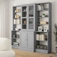 Книжкова шафа / скляні двері IKEA HAVSTA 203x47x212 см сіра (492.659.23) - зображення 2