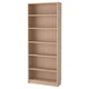 Книжкова шафа IKEA BILLY 80x28x202 см білений дубовий шпон (904.042.09) - зображення 1