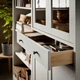 Книжкова шафа з дверцятами IKEA IDANAS 244x39x211 см біла (794.372.73) - зображення 3