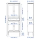 Книжкова шафа з дверцятами IKEA IDANAS 244x39x211 см біла (794.372.73) - зображення 7